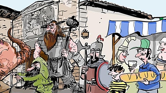 La viñeta de Cerrajería sobre el Mercado Medieval de Vitoria