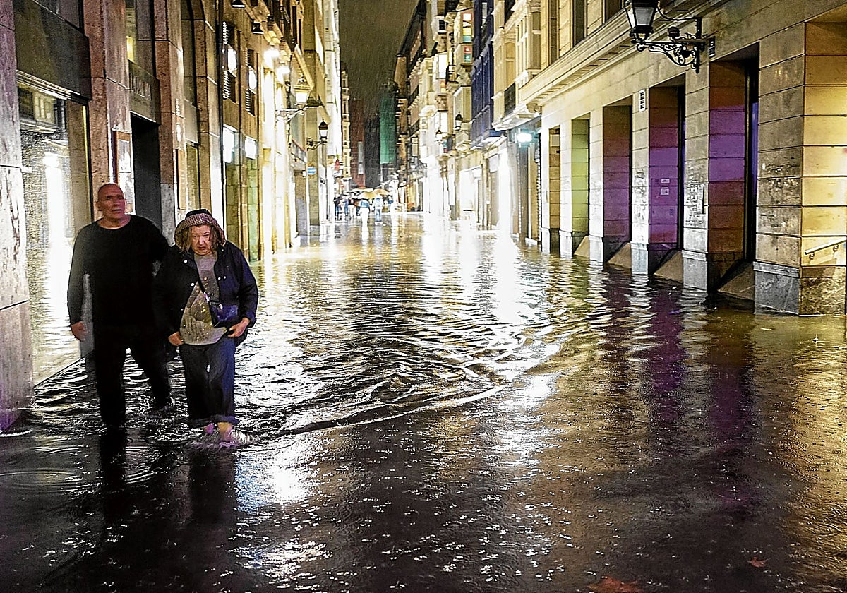 El alcantarillado de Bilbao no puede con las lluvias que trae el cambio climático