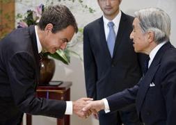 Zapatero, recibido por el emperador Akihito