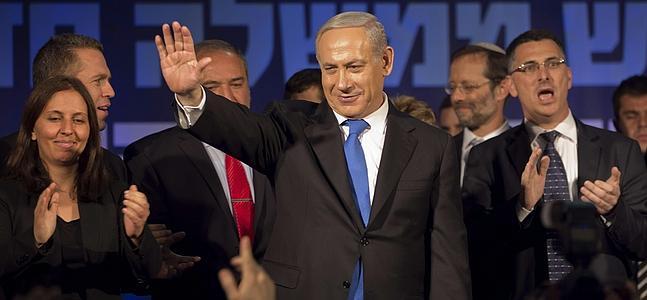 El primer ministro, Benjamín Netanyahu, celebra su victoria. / Afp | Vídeo: Atlas