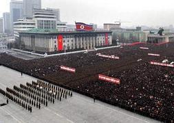 Imagen de un desfile militar en Pyonyang. / Efe