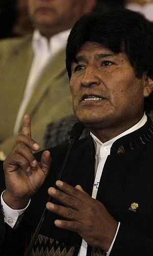 Morales, emocionado durante su discurso. / Efe