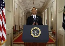 Obama se dirige a la nación estadounidense en la Casa Blanca. / Foto: Efe | Vídeo: Atlas