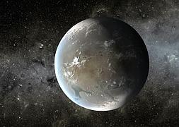 Reproducción de un dibujo artístico que recrea el planeta Kepler-62f. / Efe | NASA