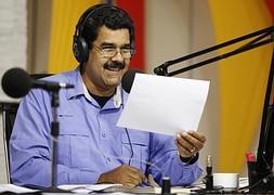 Maduro, durante la retransmisión del programa. / Reuters