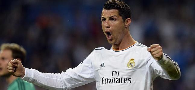 Cristiano Ronaldo celebra uno de sus últimos goles en la Liga de Campeones. / Gerard Julien (Afp)