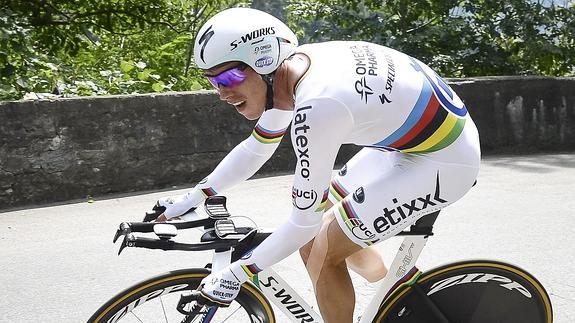 Tony Martin rueda en SUiza. 