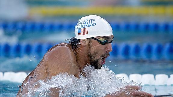 Phelps, durante la competición.