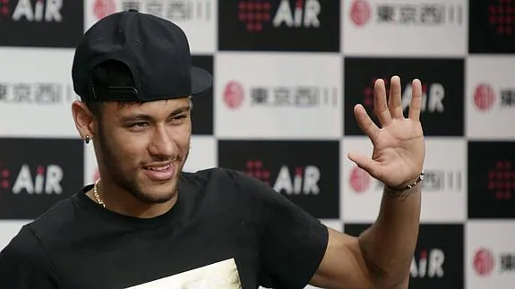 Neymar, en un acto promocional en Japón. 