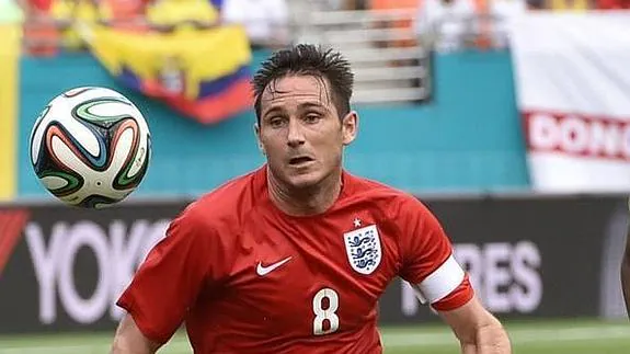 Lampard, en un partido con su selección. 