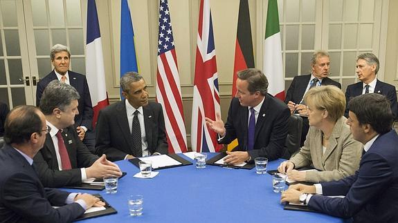 Los presidentes de los principales países, en una reunión.