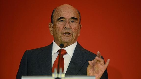 Emilio Botín, durante la última junta de accionistas del Santander. 
