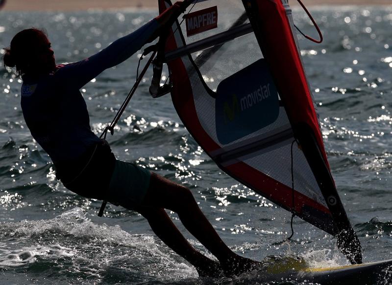 Marina Alabau, durante una regata en el Mundial. 