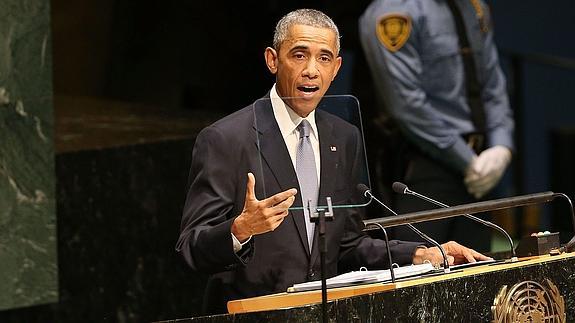 Obama, durante su intervención en la ONU. 