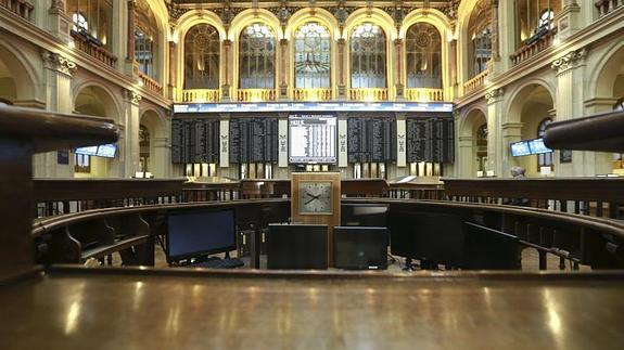 Interior de la Bolsa de Madrid 