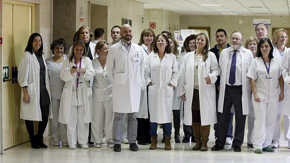 Representación del equipo médico que ha tratado a Teresa Romero.