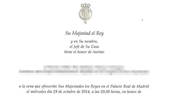 Nueva invitación de la Casa Real.