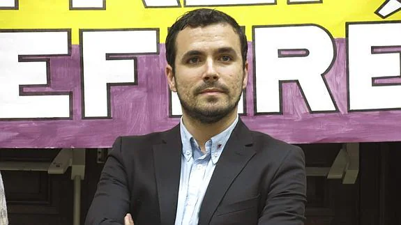 El aspirante a dirigir Izquierda Unida y diputado español Alberto Garzón. 