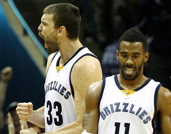 Marc Gasol, durante el partido entre Rockets y Grizzlies. 