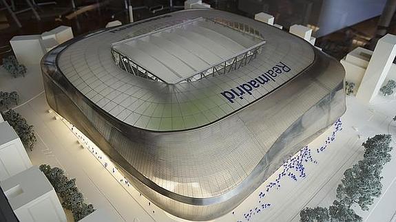 Maqueta del nuevo Bernabéu. 