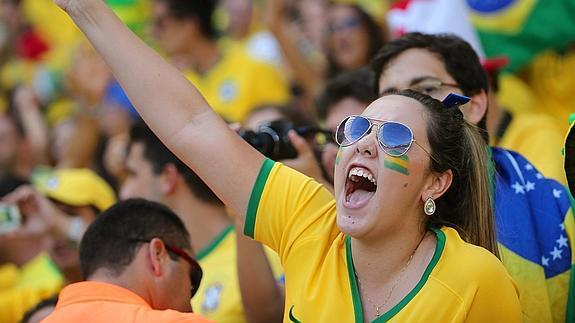 Aficionados de Brasil, en el pasado Mundial de 2014. 