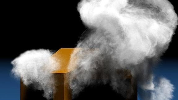 Una de las simulaciones de humo creadas. 