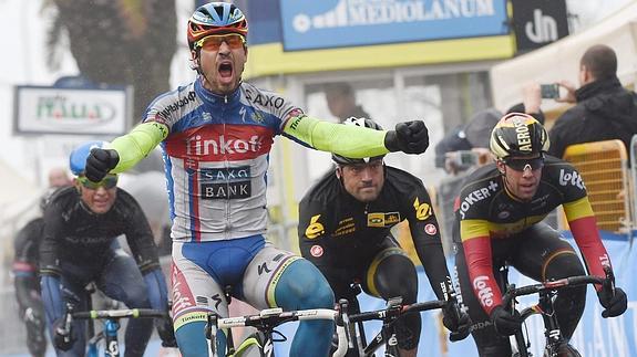 Peter Sagan en el podio. 