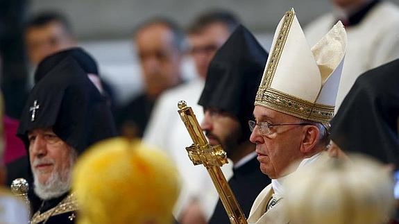 El Papa, durante la misa. 