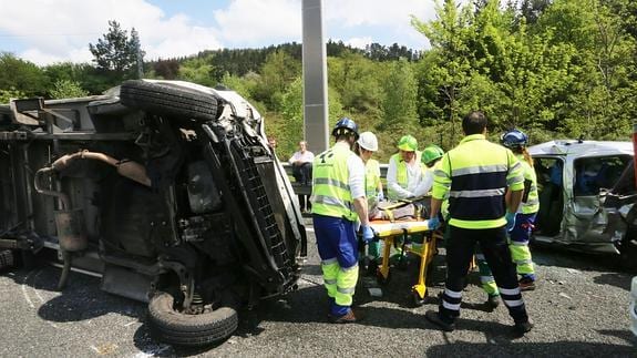 Imagen de un accidente en Vizcaya. 