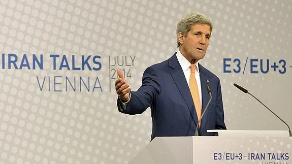 El secretario de Estado de EEUU, John Kerry, durante una rueda de prensa.
