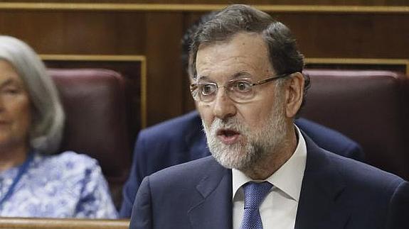 Mariano Rajoy, hoy en el Congreso. 