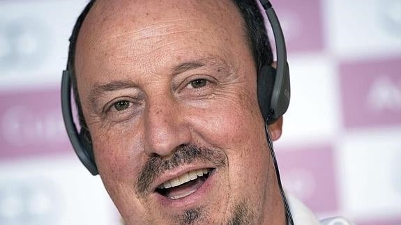 Rafa Benítez, durante la rueda de prensa. 