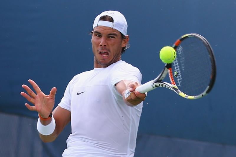 Nadal, durante un entrenamiento en Cincinnati. 