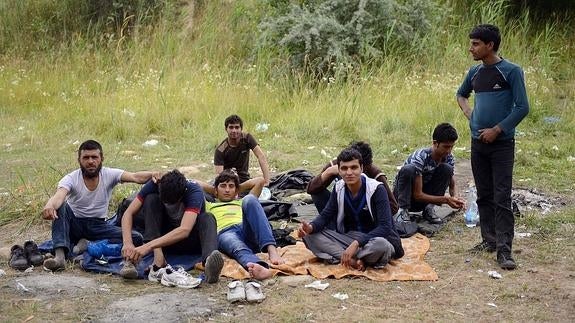 Un grupo de inmigrantes espera en Serbia la oportunidad de poder cruzar a la UE.