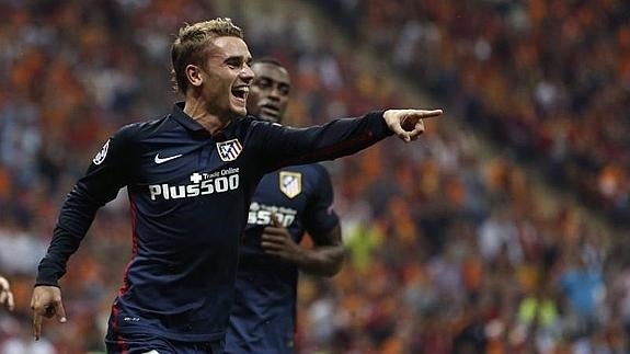 Antoine Griezmann celebra su gol ante el Galatasaray. 