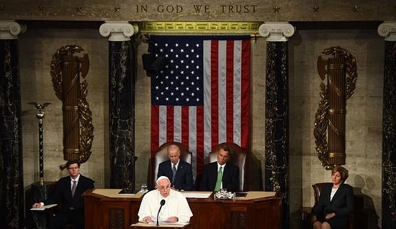 El Papa Francisco, ante el Congreso de EE UU.