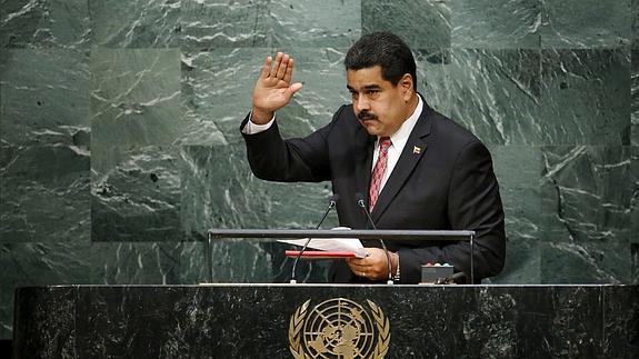 Nicolás Maduro, durante su intervención ante la Asamblea General de la ONU.