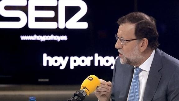 Mariano Rajoy, durante la entrevista en la cadena Ser. 