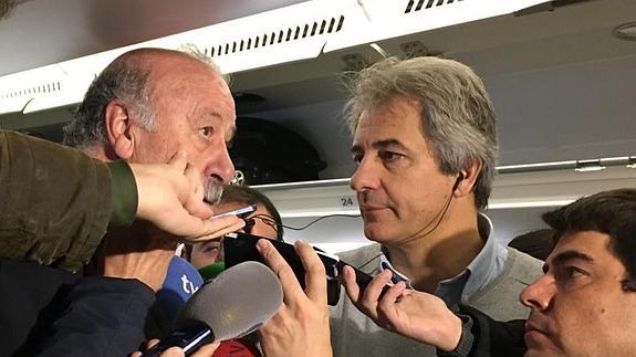 Del Bosque, antes de viajar a Madrid. 