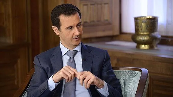El presidente de Siria Bashar el-Assad durante una entrevista.