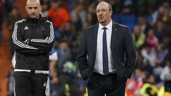 Rafa Benítez, durante el partido ante el Malmö. 