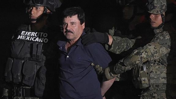 'El Chapo' Guzmán tras ser detenido. 