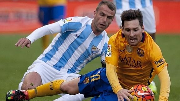 Messi, ante el Málaga. 