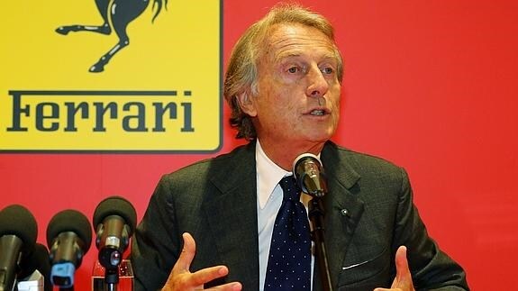 Montezemolo, durante un acto de Ferrari. 