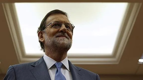 Mariano Rajoy, esta mañana en el Congreso. 