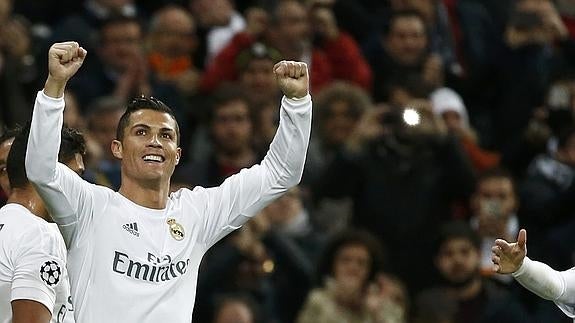 Cristiano celebra un gol. 