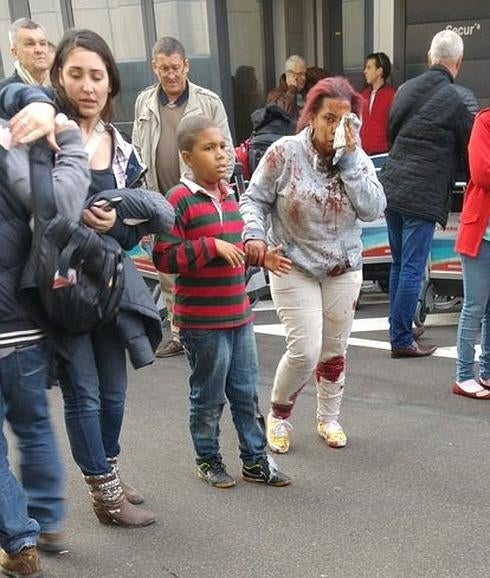 Heridos tras la explosión en el aeropuerto de Zaventem.