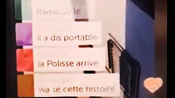 Fragmento del vídeo de Periscope en el que una joven francesa se suicida.