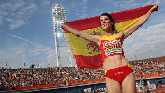 Beitia celebra su triunfo. 