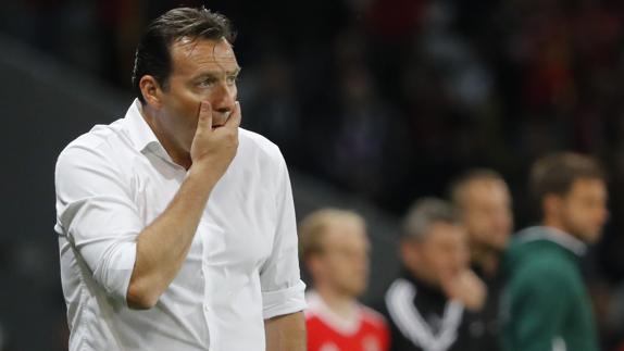 Marc Wilmots, durante un partido de la Eurocopa. 